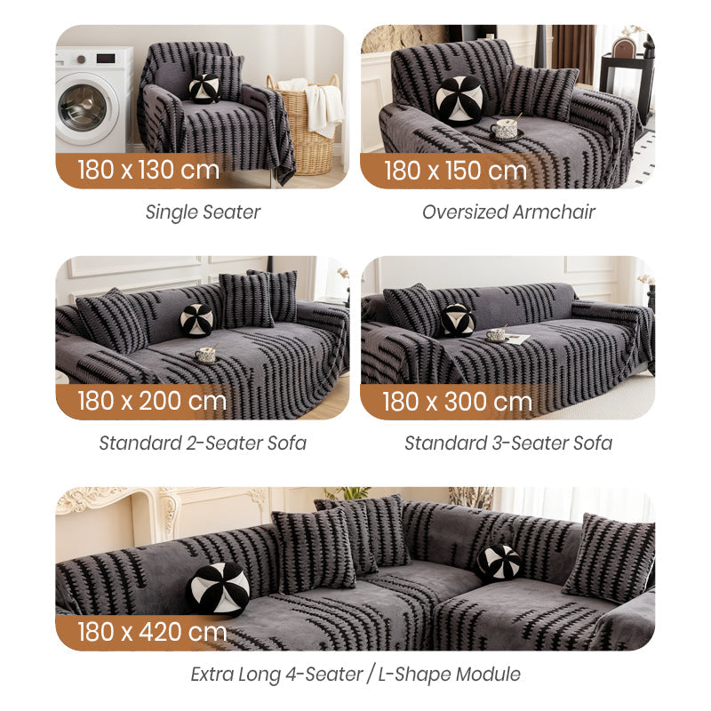 🛋️ 50% OFF! 🧸 PLUSH SOFA COVERS - Ultra-Soft Sherpa & Anti-Scratch Fabric, Machine Washable with Elastic Corners for Secure Fit 🐾✨