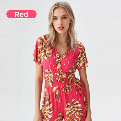 🌸Up to 50% off🔥Casual Floral Polka Dot Pocket Rompers