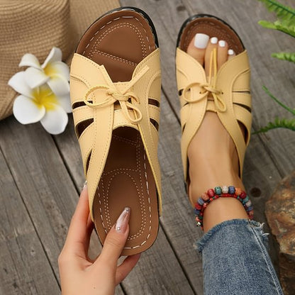 🔥Last Day 49% OFF🔥Women's Comfort Bowtie Slide Sandals