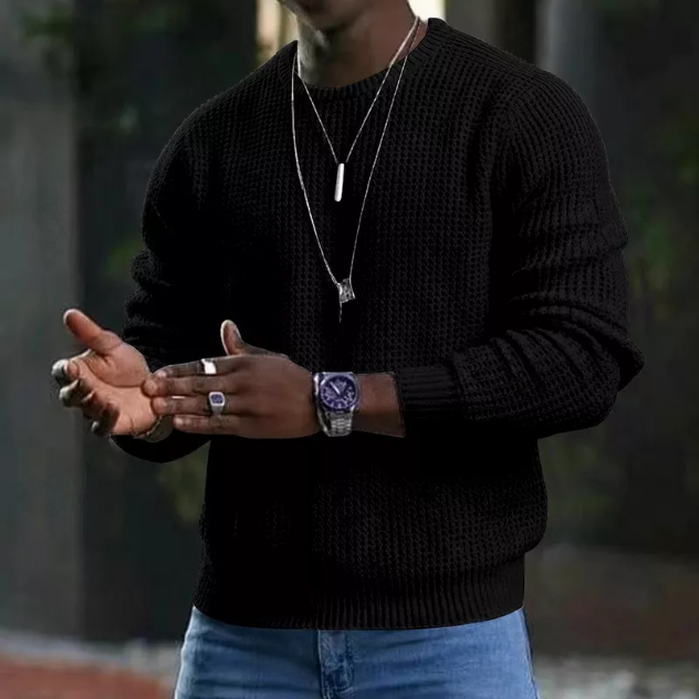 ✨2026 Collection at 50% OFF 🎁JMIERR Men's Crewneck Sweater Soft Casual Sweaters Classic Long Sleeve Pullover Sweaters with Ribbing Edge