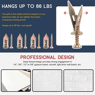 💥Drywall Anchors and Screws Kit – Heavy Duty Self Drilling Wall🧰