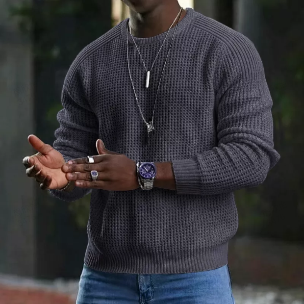 ✨2026 Collection at 50% OFF 🎁JMIERR Men's Crewneck Sweater Soft Casual Sweaters Classic Long Sleeve Pullover Sweaters with Ribbing Edge