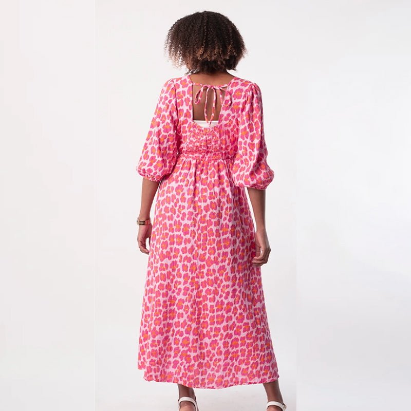 ⏳Time-Limited Special⏰Women's V-Neck Printed Dress – Brushstrokes of Summer🌺