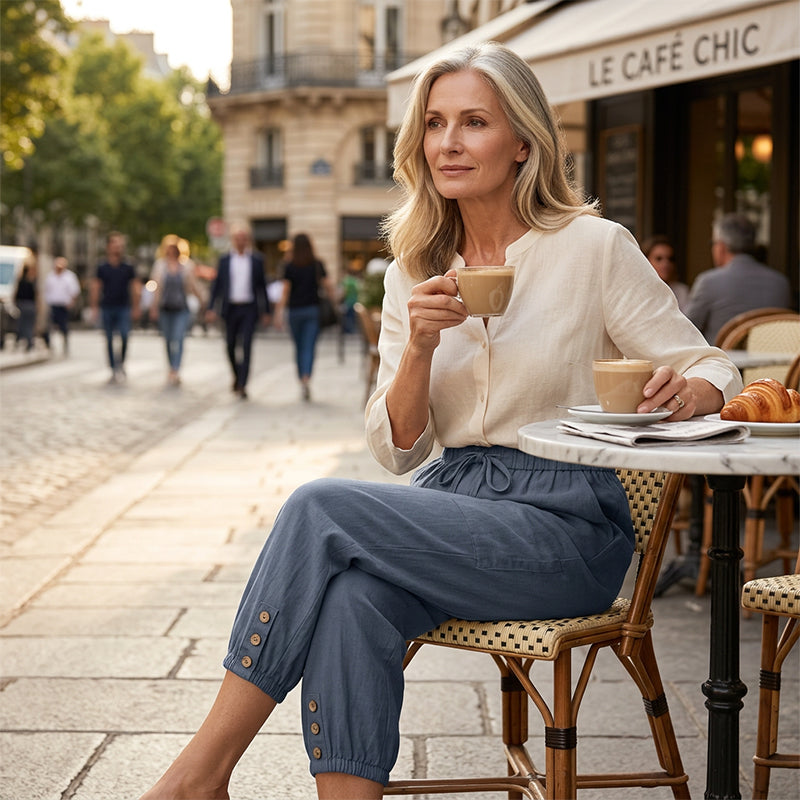 💎 2026 New Women's Summer Cotton Linen Wide-Leg Pants – Breathable, Wrinkle-Free & Relaxed Fit 🍃
