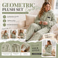 ⏳Autumn Hot Sale 59% OFF!!🔥🍂 Embossed Geometric Plush Set – Timeless Comfort & Effortless Style For Every Occasion