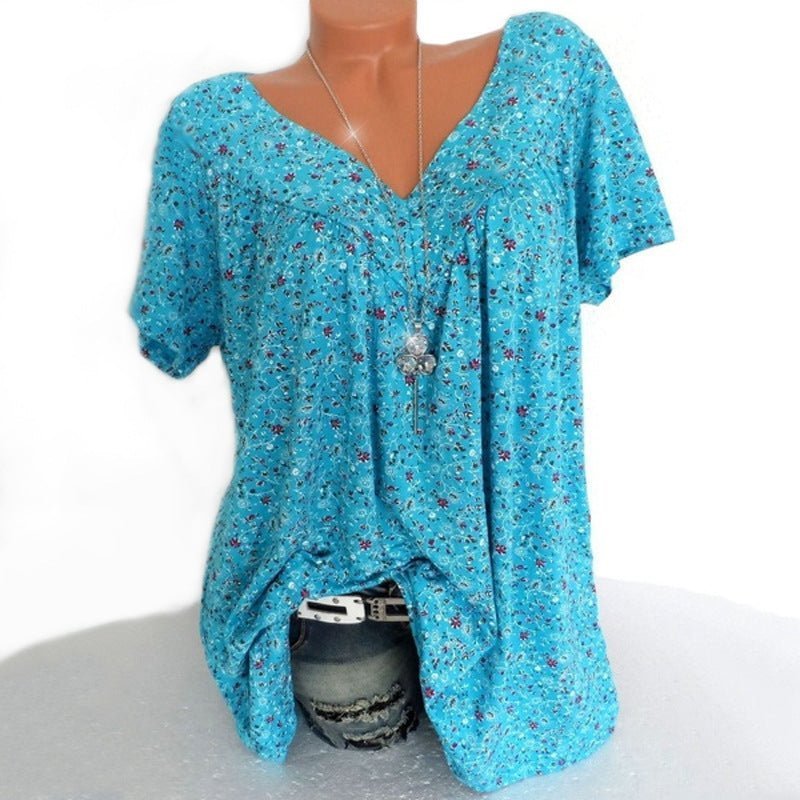 🌸🍃Spring Fashion Print Short Sleeve