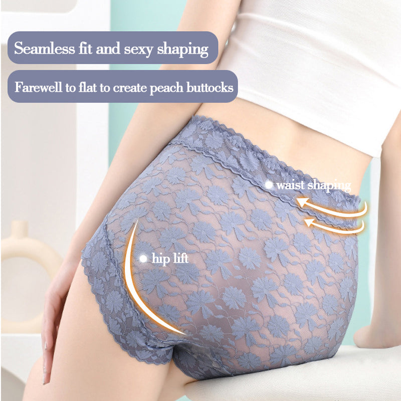 🔥Summer Hot Sale🔥Pay 1 Get 4packs🌷Sexy Seamless Thin Lace Silk Care Panties