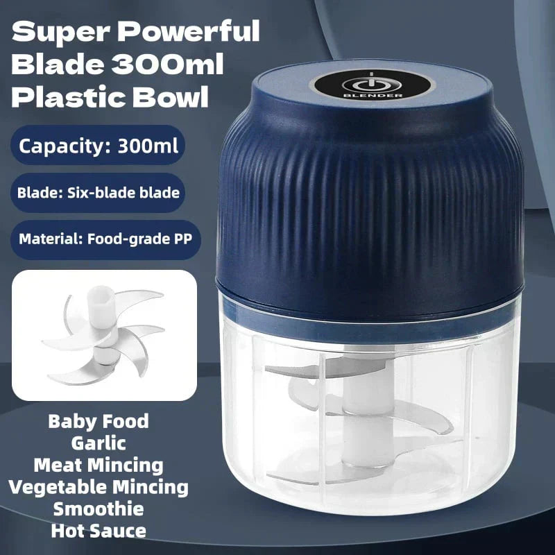📢📢50% OFF !!!⏰Cordless Mini Electric Garlic Chopper – Powerful & Efficient, Easy Clean & Perfect for Kitchen 🔪