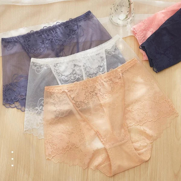 💋Ladies Silk Lace Handmade Panties😍Buy More Save More👍Unbeatable Prices