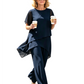⏰ONLY $39.99 FOR FULL TWO-PIECE SET! Charming Irregular Top & Elegant Wide Leg Pants Set, Soft Comfort Outfit Ideal for Summer Daily Wear