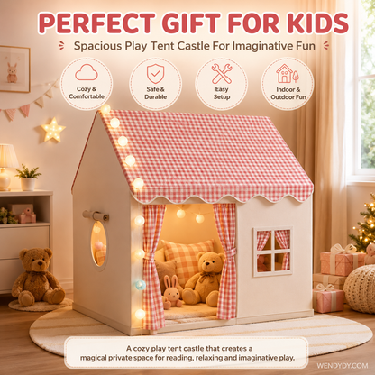 🏰 50% OFF NOW! ⏰ Children's Play Tent Castle – Spacious & easy to set up – Breathable fabric, perfect for indoor or outdoor fun – encourages imaginative play ✨🧸
