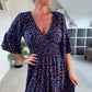 Leopard Shirred Waist Dress