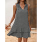 🎉Last day of the sale: 50% off 💃 Women's dress with a bow and geometric pattern