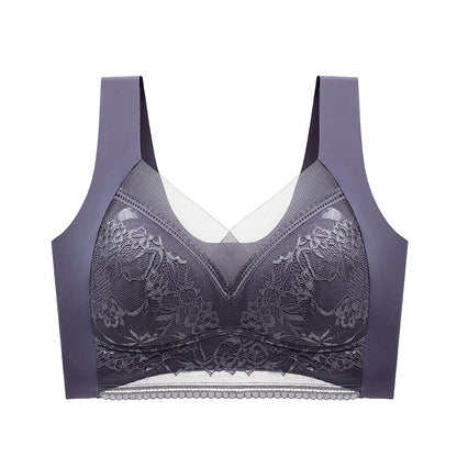 🎁Buy 2 get 1 Free💕WIRELESS COMFORT LACE SILK PUSH UP BRA