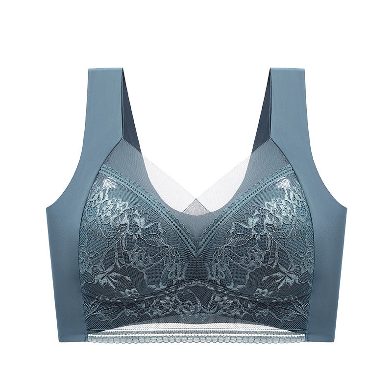 🎁Buy 2 get 1 Free💕WIRELESS COMFORT LACE SILK PUSH UP BRA