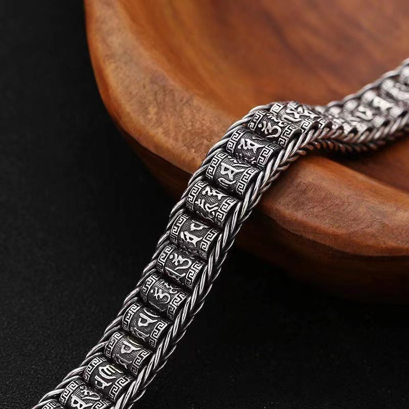 🥳2026 HOT SALE🥳💞50K+ SOLD!✨ 💝Tibetan Prayer Wheel Bracelet – 925 Sterling Silver, Lucky Charm & Valentine's Day Gift