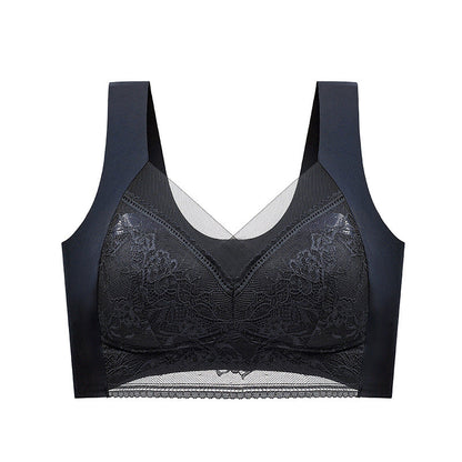 🎁Buy 2 get 1 Free💕WIRELESS COMFORT LACE SILK PUSH UP BRA