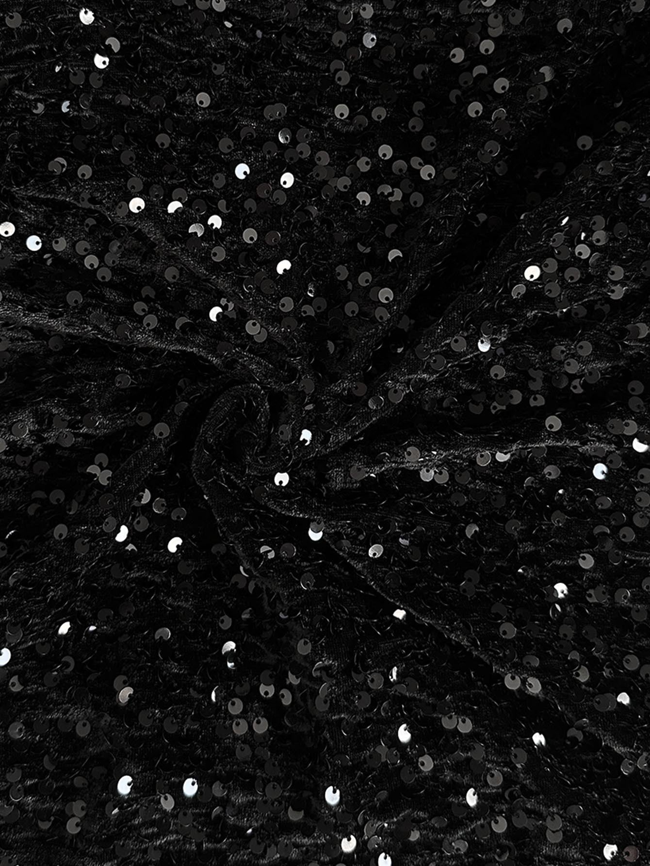 🎄🎁Christmas Sale 50% OFF🥰Women's Sequin Sparkle Wide Leg Pants with Elastic Waistband