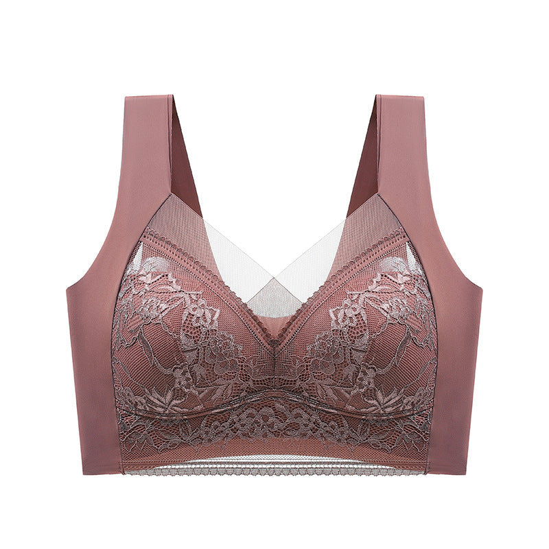 🎁Buy 2 get 1 Free💕WIRELESS COMFORT LACE SILK PUSH UP BRA