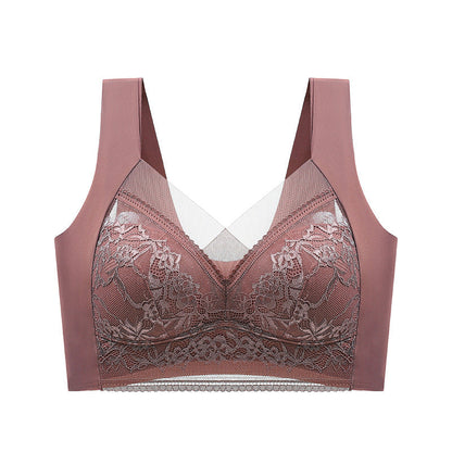 🎁Buy 2 get 1 Free💕WIRELESS COMFORT LACE SILK PUSH UP BRA