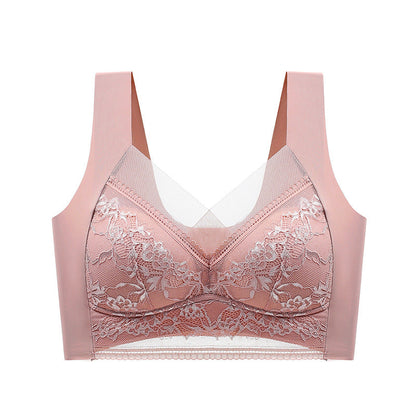 🎁Buy 2 get 1 Free💕WIRELESS COMFORT LACE SILK PUSH UP BRA