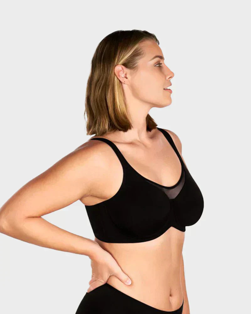 ⏰LAST DAY 65% OFF 💐Women's Elegant Sheer Full Coverage Plus Size Bra, Breathable Mesh Large Size Lingerie, Support Comfort Everyday Bra