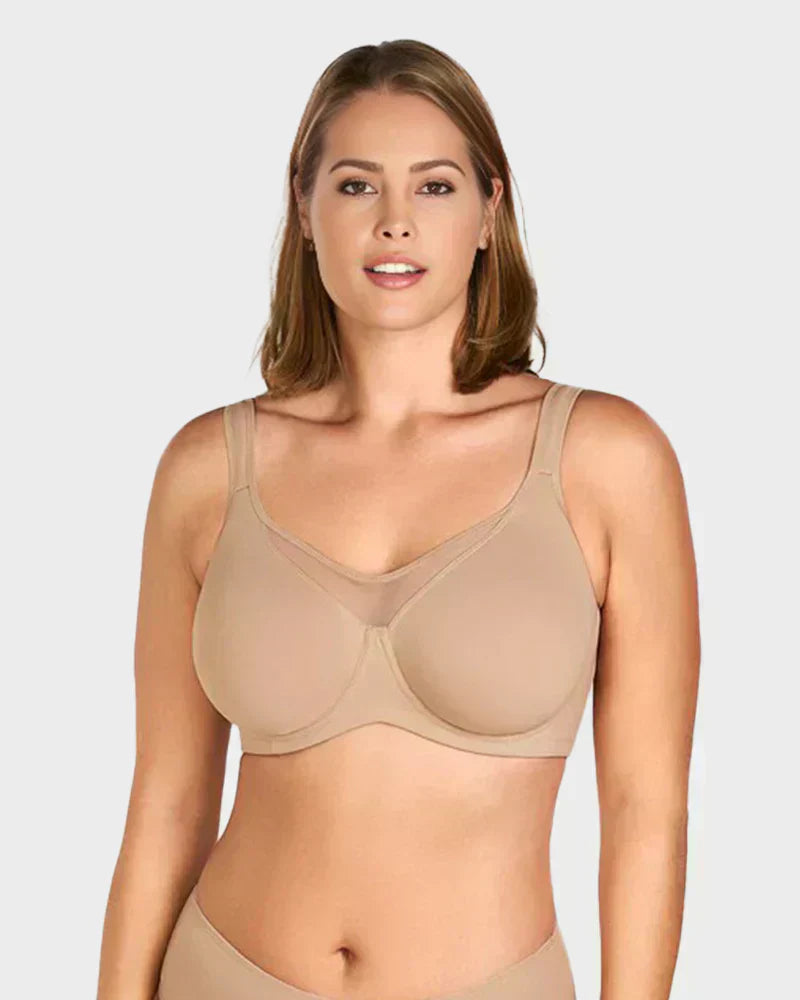 ⏰LAST DAY 65% OFF 💐Women's Elegant Sheer Full Coverage Plus Size Bra, Breathable Mesh Large Size Lingerie, Support Comfort Everyday Bra