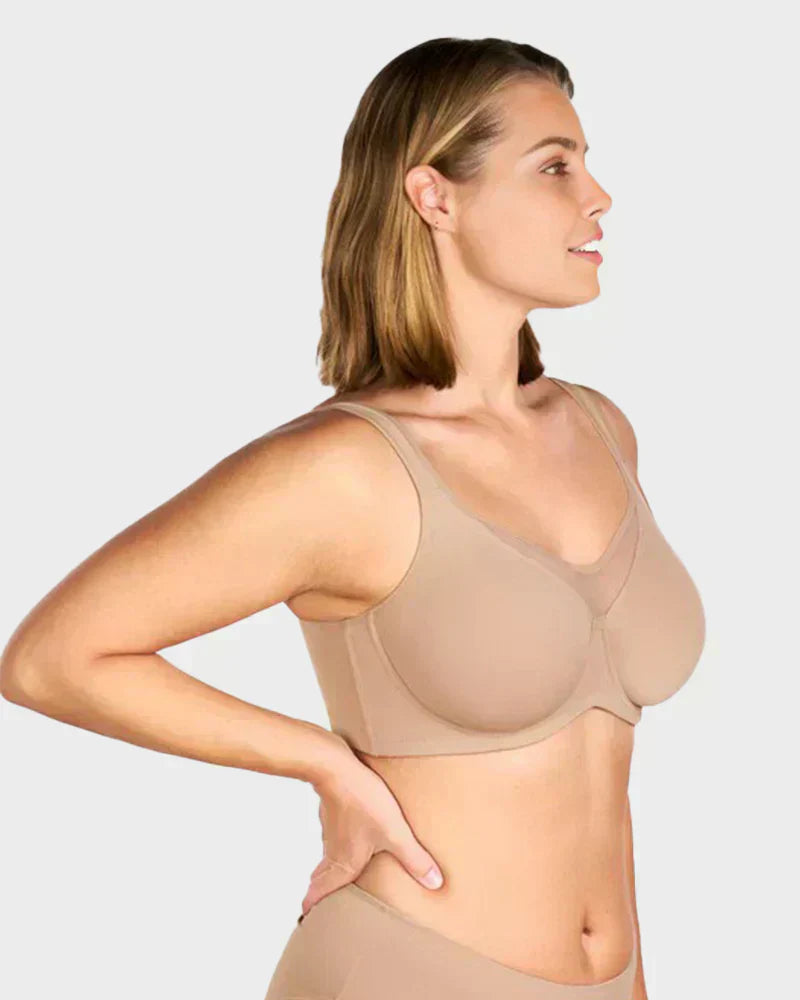 ⏰LAST DAY 65% OFF 💐Women's Elegant Sheer Full Coverage Plus Size Bra, Breathable Mesh Large Size Lingerie, Support Comfort Everyday Bra