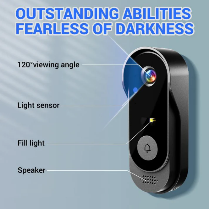 50% OFF NOW ! 🔥Wireless doorbell camera: 1080P, 170° angle, 4.3-inch screen, IPX65 outdoor waterproof, night vision