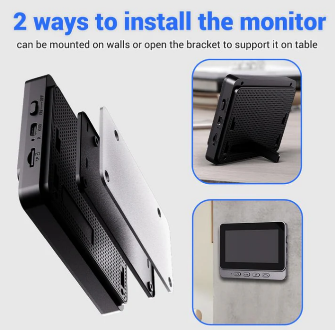 50% OFF NOW ! 🔥Wireless doorbell camera: 1080P, 170° angle, 4.3-inch screen, IPX65 outdoor waterproof, night vision