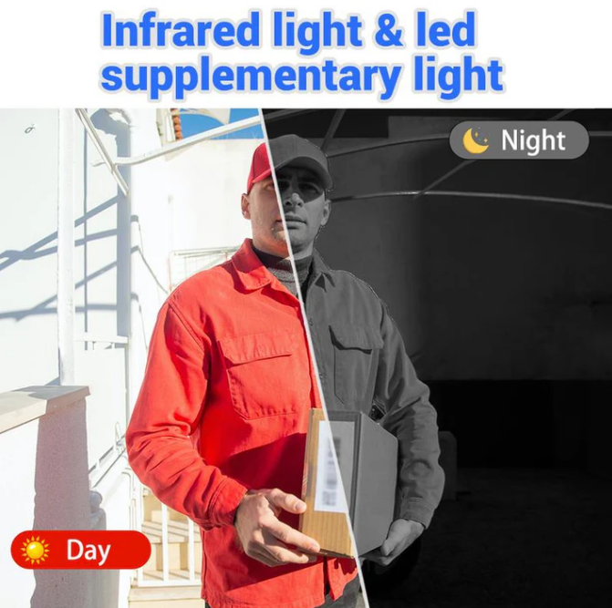 50% OFF NOW ! 🔥Wireless doorbell camera: 1080P, 170° angle, 4.3-inch screen, IPX65 outdoor waterproof, night vision