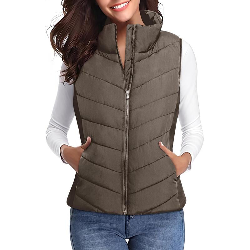 💖HOT SALE 50% OFF✨️Womens Sleeveless Zip Up Puffer Vest💗-Cozy Without Bulk