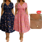 🥳2026 HOT SALE🥳💞50K+ SOLD!🔥🏠 50% OFF! ✨Women's V-Neck Floral Print Dress with Twist Waist