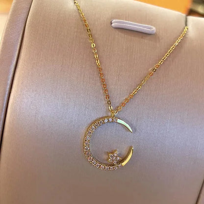 🔥Gift For Women💕Bright Night: Moon Star Necklace🌙✨
