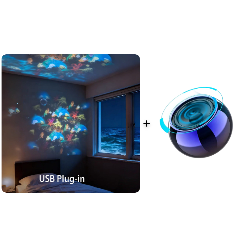 💞60K+ SOLD!🌊 Ocean Wave Projector Light – Dynamic Rotating Aurora, Adjustable Brightness, Rechargeable