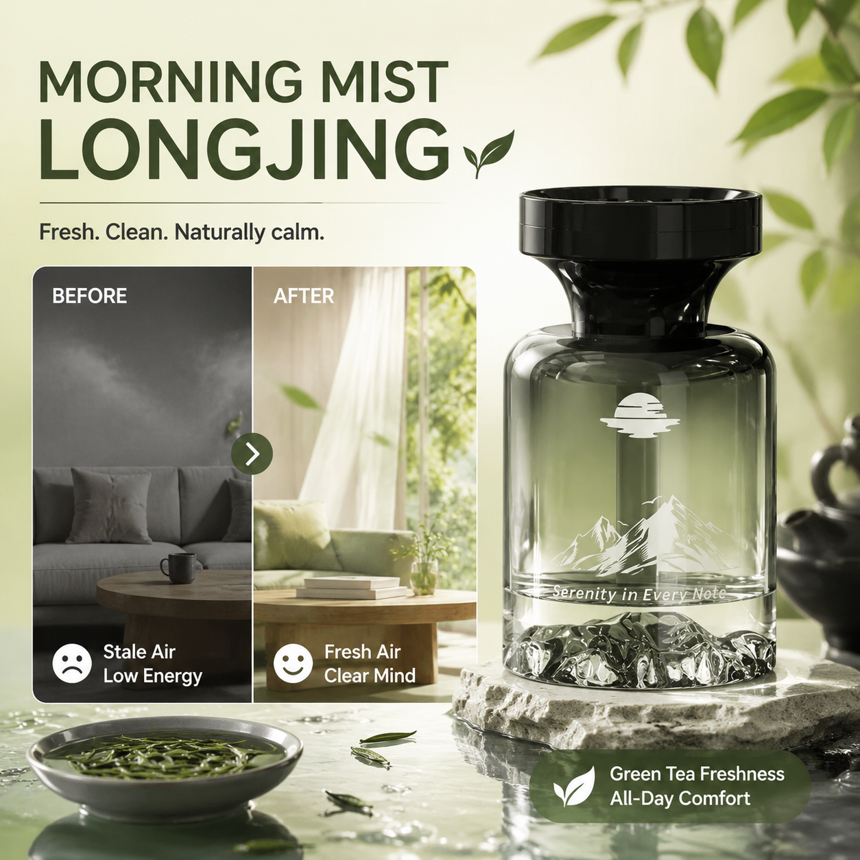 🚗 50% OFF NOW! 🌿 Long-Lasting Car Air Freshener – Natural plant extracts & eliminates smoke – Weeks of freshness, mountain design – perfect for pet owners or daily commuters 💨✨