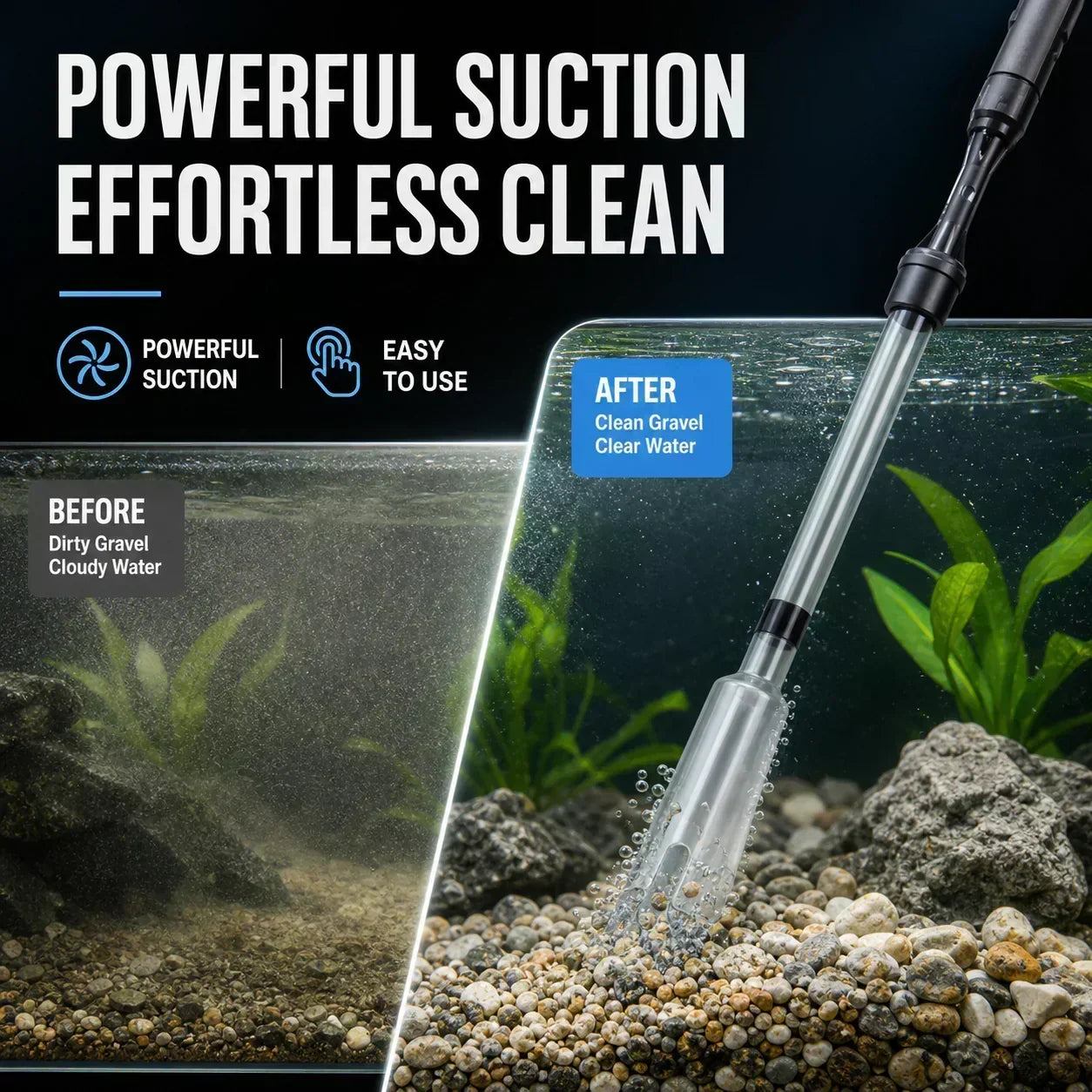 🥳2026 HOT SALE🥳💞50K+ SOLD!🛠️🛡️50% OFF! ✨Electric Aquarium Gravel Cleaner