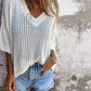 V-neck Hollow Knitted Top🍀
