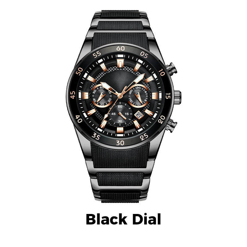 ⌚50% OFF NOW! ✨ Men's Waterproof Multifunctional Quartz Watch – Chronograph Design, Luminous Hands & Stainless Steel 🌊