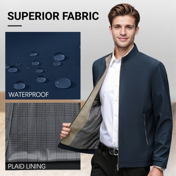 🧥 60% OFF HOT SALE! ✨ Men's Standing Collar Zipper Jacket - Modern Casual Design with Lightweight Warmth for Everyday Style ⚡🛒
