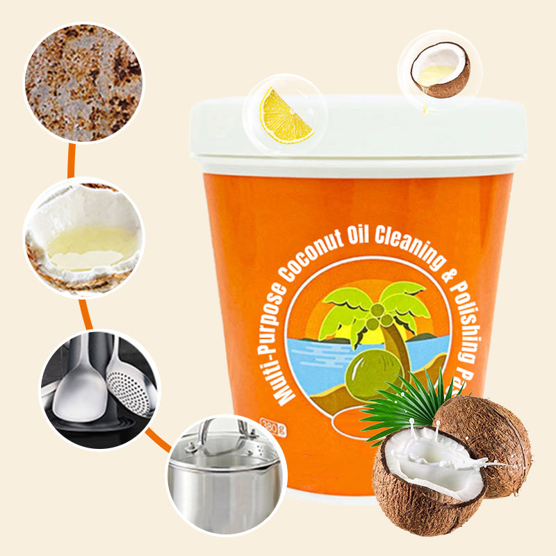 🔥Buy 2 Get 1 Free🔥Multi-Purpose Coconut Oil Cleaning & Polishing Paster 🌿✨