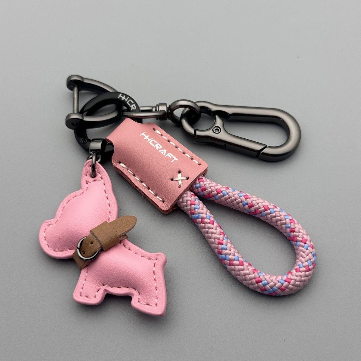 Leather Puppy Charm Paired with a Braided Bracelet🎀