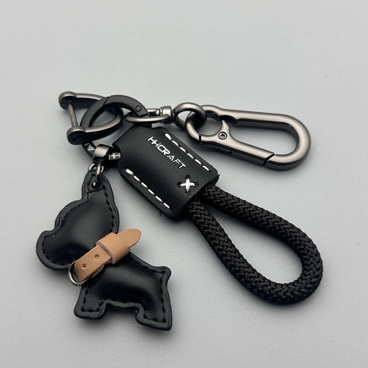 Leather Puppy Charm Paired with a Braided Bracelet🎀