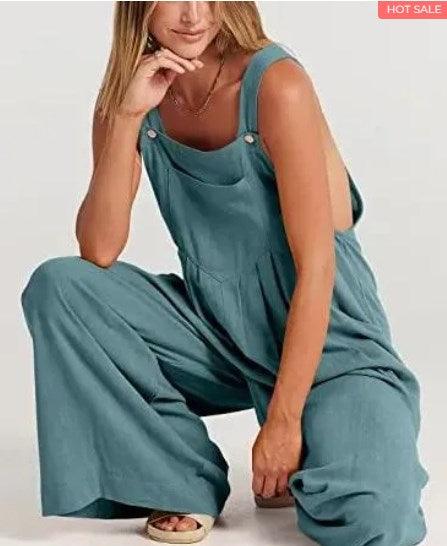 💖Summer Sale💖-Plus Size Leisure Wide-Leg Jumpsuit