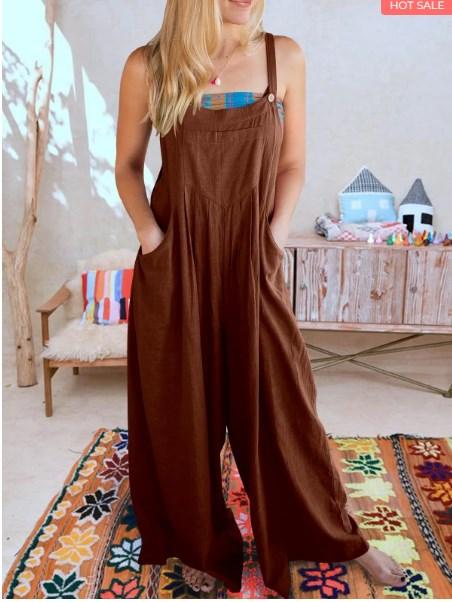 💖Summer Sale💖-Plus Size Leisure Wide-Leg Jumpsuit