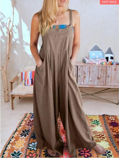 💖Summer Sale💖-Plus Size Leisure Wide-Leg Jumpsuit