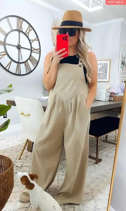 💖Summer Sale💖-Plus Size Leisure Wide-Leg Jumpsuit