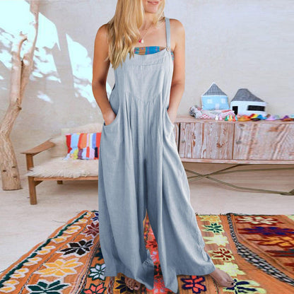 💖Summer Sale💖-Plus Size Leisure Wide-Leg Jumpsuit