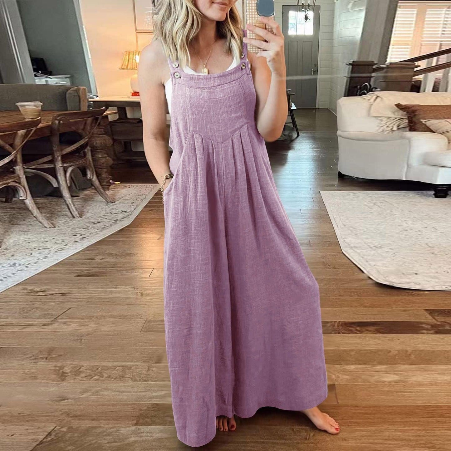 💖Summer Sale💖-Plus Size Leisure Wide-Leg Jumpsuit