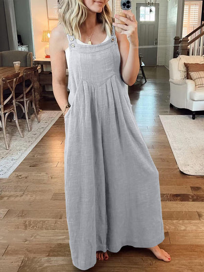 💖Summer Sale💖-Plus Size Leisure Wide-Leg Jumpsuit